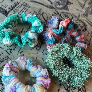 Colorful Kids Hair Scrunchies Set